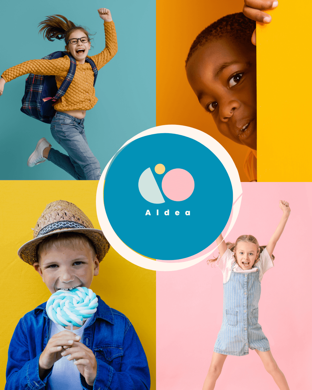 Happy children collage